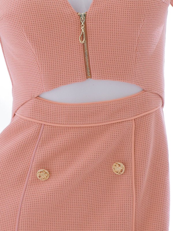 画像49: 新色&新サイズ登場!ワッフル/チェーン/ジップアップ/ボタン/谷間見せ/背中隠し/ミニドレス/キャバドレス【XS-XLサイズ/8カラー】[OF03-X] 【YN】dzw