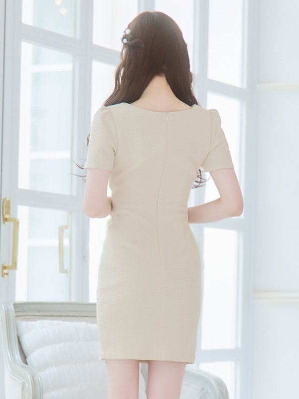 画像19: 新色&新サイズ登場!ワッフル/チェーン/ジップアップ/ボタン/谷間見せ/背中隠し/ミニドレス/キャバドレス【XS-XLサイズ/8カラー】[OF03-X] 【YN】dzw