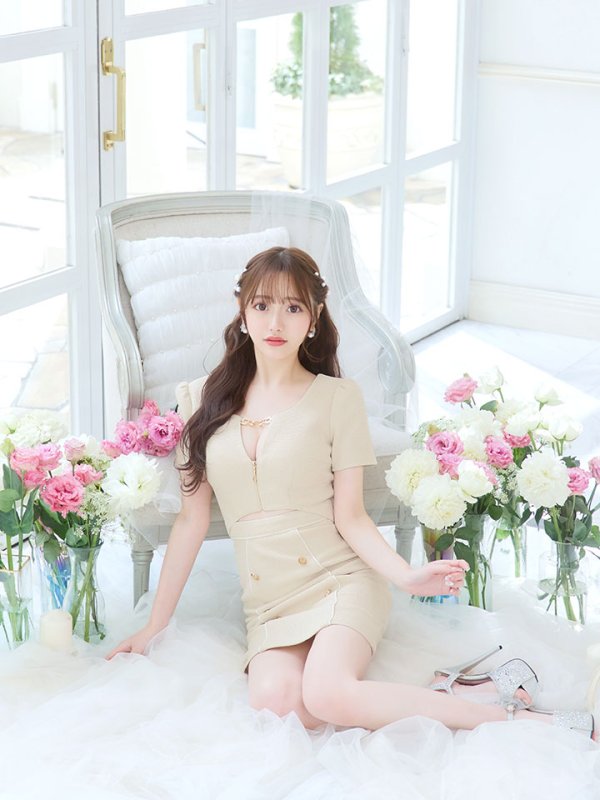 画像24: 新色&新サイズ登場!ワッフル/チェーン/ジップアップ/ボタン/谷間見せ/背中隠し/ミニドレス/キャバドレス【XS-XLサイズ/8カラー】[OF03-X] 【YN】dzw