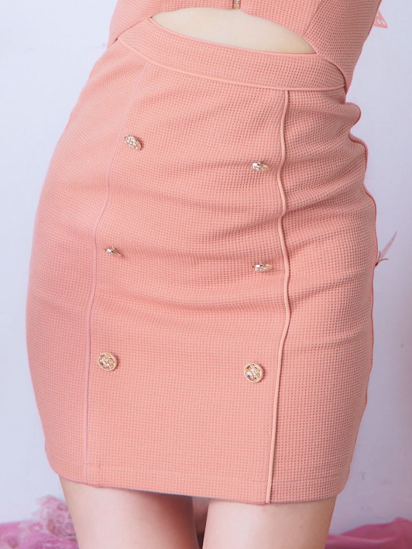 画像12: 新色&新サイズ登場!ワッフル/チェーン/ジップアップ/ボタン/谷間見せ/背中隠し/ミニドレス/キャバドレス【XS-XLサイズ/8カラー】[OF03-X] 【YN】dzw