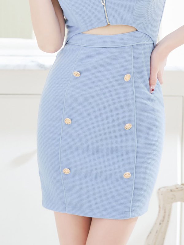 画像15: 新色&新サイズ登場!ワッフル/チェーン/ジップアップ/ボタン/谷間見せ/背中隠し/ミニドレス/キャバドレス【XS-XLサイズ/8カラー】[OF03-X] 【YN】dzw