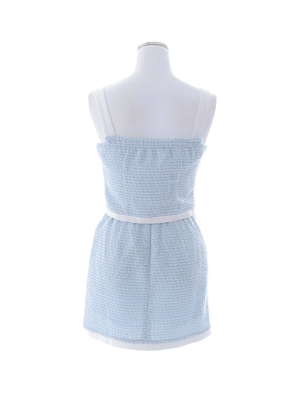 画像26: 新色登場!セットアップツイード/キャミソール/ノースリーブ/パール/ビジュー/チェーン/ジップアップ/谷間見せ/背中見せ/ミニドレス/キャバドレス/【XS-Mサイズ/2カラー】[OF03] 【YN】dzw