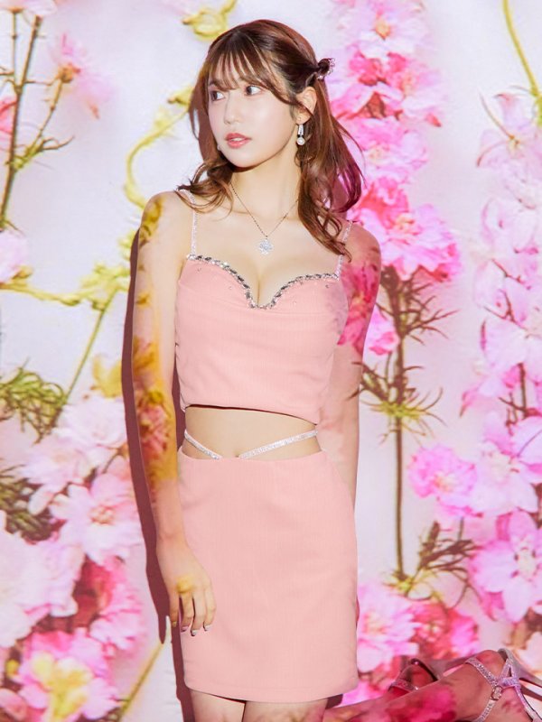 画像16: セットアップキャミソール/ビジュー/谷間見せ/背中見せ/ミニドレス/キャバドレス【XS-Mサイズ/1カラー】[OF03]【YN】 dzy