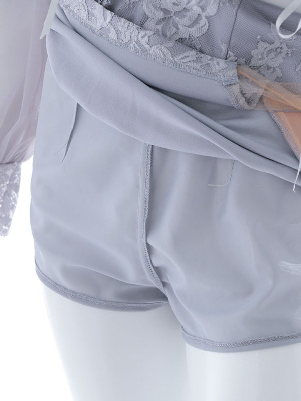 画像40: 【送料無料！】セットアップミニドレス/2ピース/チュール袖/キャバドレス/ワンカラー/谷間見せ/サイドシアー/レースアップ【XS-Lサイズ/4カラー】[OF03] 【YN】dzj