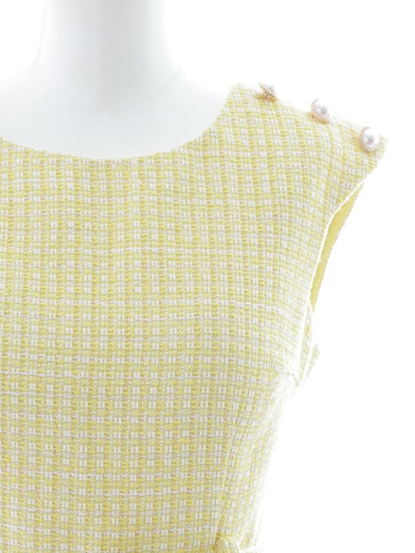 画像13: ベルト付ツイードノースリーブミニワンピース/キャバドレス【XS-Mサイズ/1カラー】[OF03] 【YN】dzc