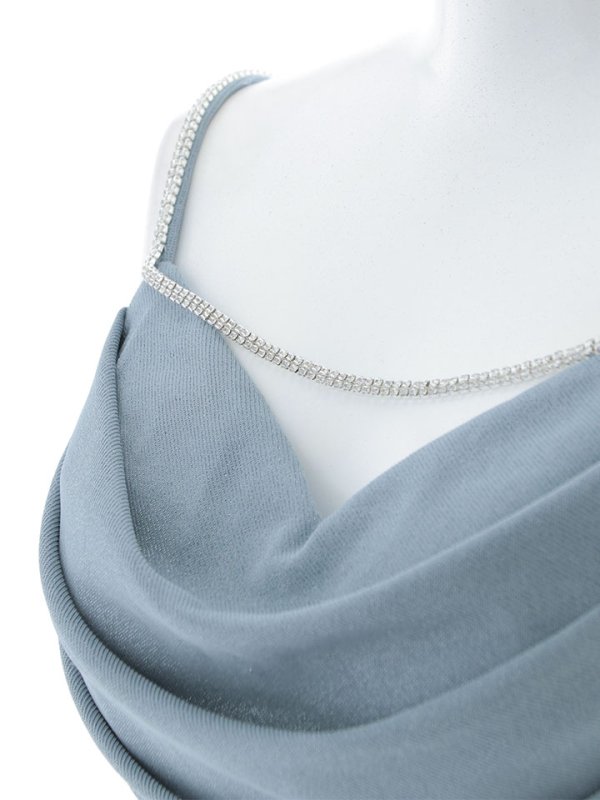 画像31: 送料無料！キャミソールラメセットアップロングドレス/スリット/ビジュー/谷間見せ/ロングドレス/キャバドレス【XS-Lサイズ/4カラー】[OF03] 【YN】dzw