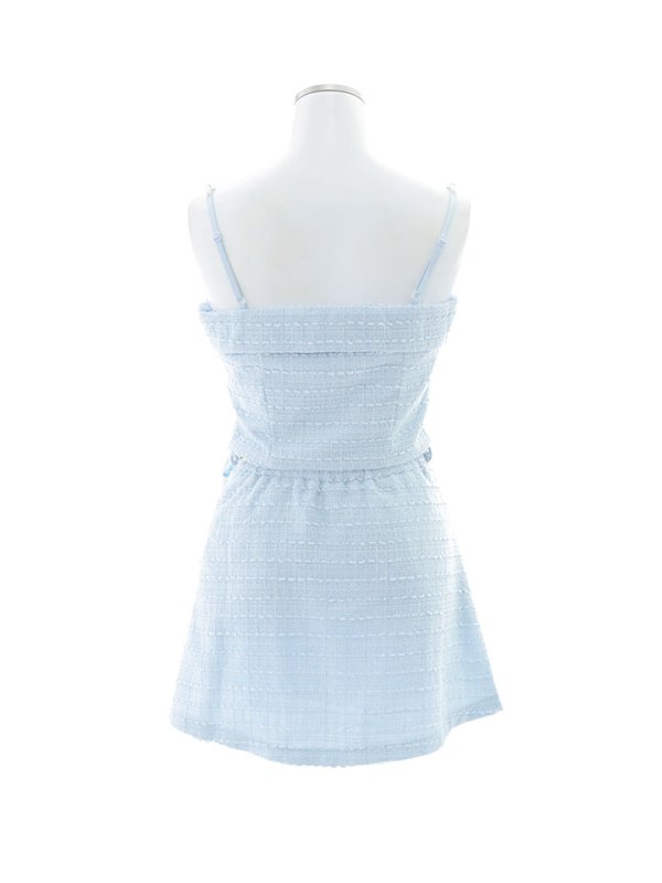 画像43: 【送料無料!】新色登場!ツイードセットアップキャミドレス/2ピース/リボン/パール/ジップ/チェーン/キャバドレス/ミニドレス【XS-Lサイズ/5カラー】[OF03] 【YN】dzw【一部予約商品/12月上旬発送予定】