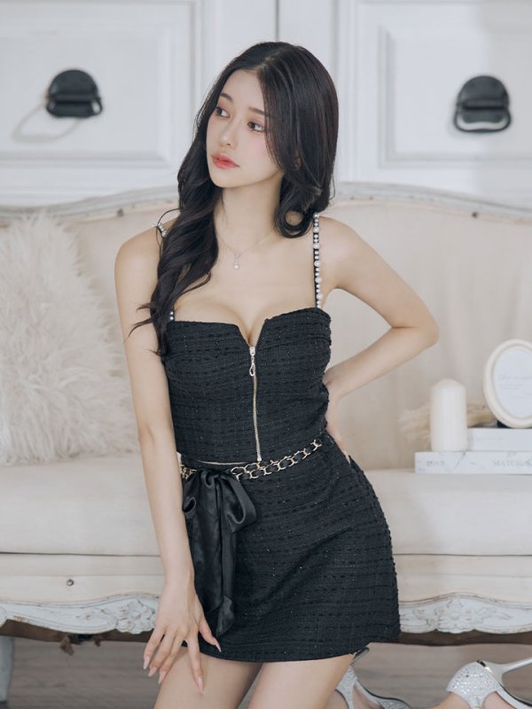 画像37: 【送料無料!】新色登場!ツイードセットアップキャミドレス/2ピース/リボン/パール/ジップ/チェーン/キャバドレス/ミニドレス【XS-Lサイズ/5カラー】[OF03] 【YN】dzw【一部予約商品/12月上旬発送予定】