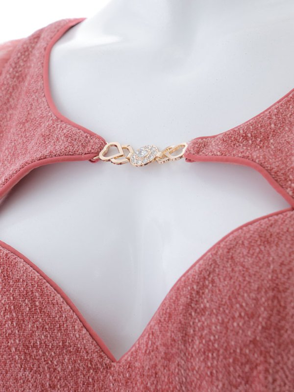 画像31: 【送料無料！】チュール袖ウエストベルトツイードミニドレス/キャバドレス【S-Lサイズ/3カラー】[OF03-X] 【YN】dzc