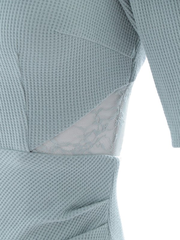 画像26: ワッフルテーラードドレス/レース/谷間見せ/背中魅せ/ミニドレス/キャバドレス【S-Lサイズ/1カラー】[OF03] 【YN】dzj