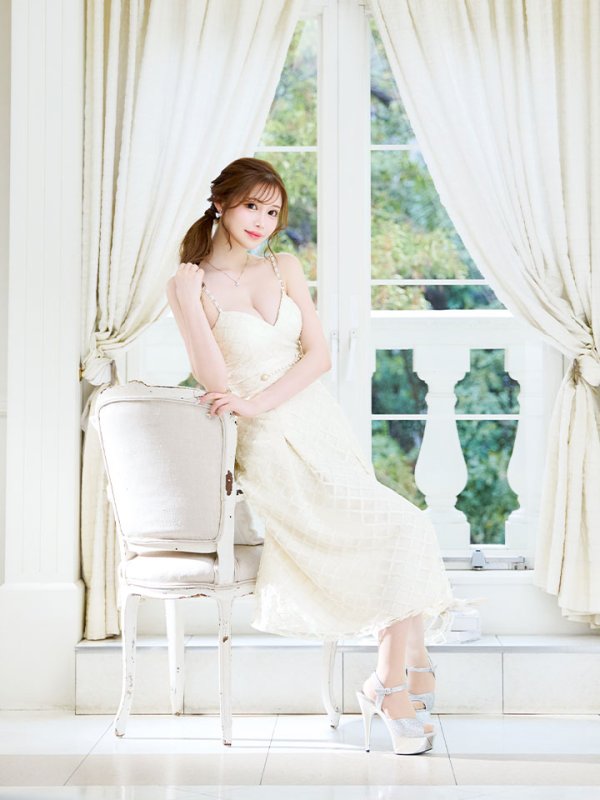 画像19: 【送料無料！】【sifeel/シフィール】ビジューキャミソールワンピースドレス/刺繍レース/プリーツ/谷間見せ/背中見せ/ミディアムドレス/キャバドレス【S-Mサイズ/3カラー】[OF03-X] 【YN】dzc