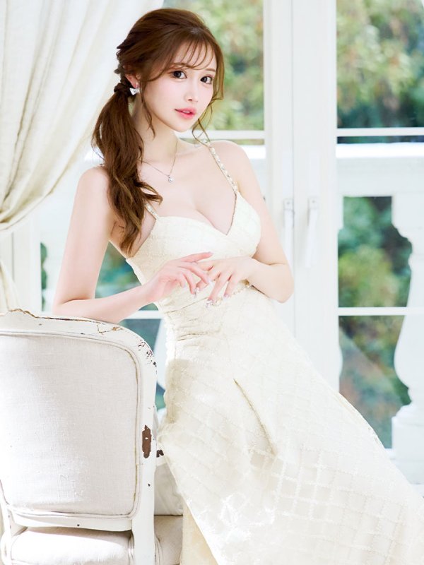 画像21: 【送料無料！】【sifeel/シフィール】ビジューキャミソールワンピースドレス/刺繍レース/プリーツ/谷間見せ/背中見せ/ミディアムドレス/キャバドレス【S-Mサイズ/3カラー】[OF03-X] 【YN】dzc