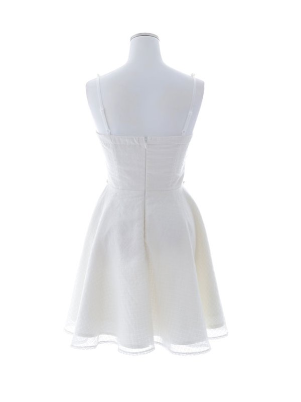 画像23: フロントリボンキャミソールフレアドレス/ビジュー/谷間見せ/背中見せ/ミニドレス/キャバドレス【XS-Mサイズ/1カラー】[OF03] 【YN】dzk