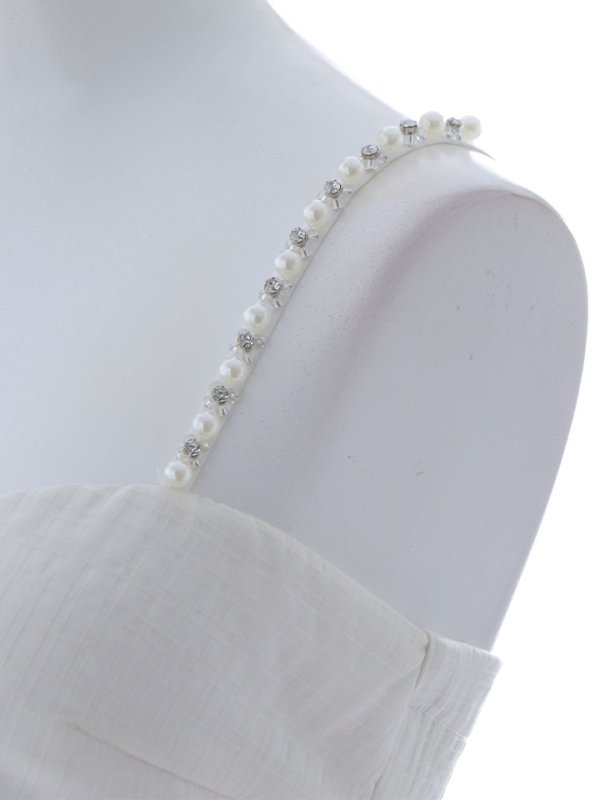 画像24: フロントリボンキャミソールフレアドレス/ビジュー/谷間見せ/背中見せ/ミニドレス/キャバドレス【XS-Mサイズ/1カラー】[OF03] 【YN】dzk