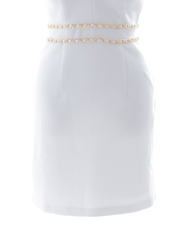 画像21: キャミソールドレス/チェーン/ワッフル/谷間見せ/背中見せ/タイト/ミニドレス/キャバドレス【S-Mサイズ/2カラー】[OF03] 【YN】dzy