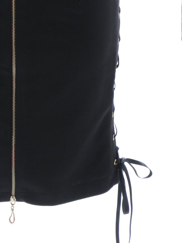 画像23: ホルターネック/サイドシアー/レースアップ/フロントファスナー/谷間魅せ/ミニドレス/キャバドレス【S-Mサイズ/2カラー】[OF03-U] 【YN】dzj