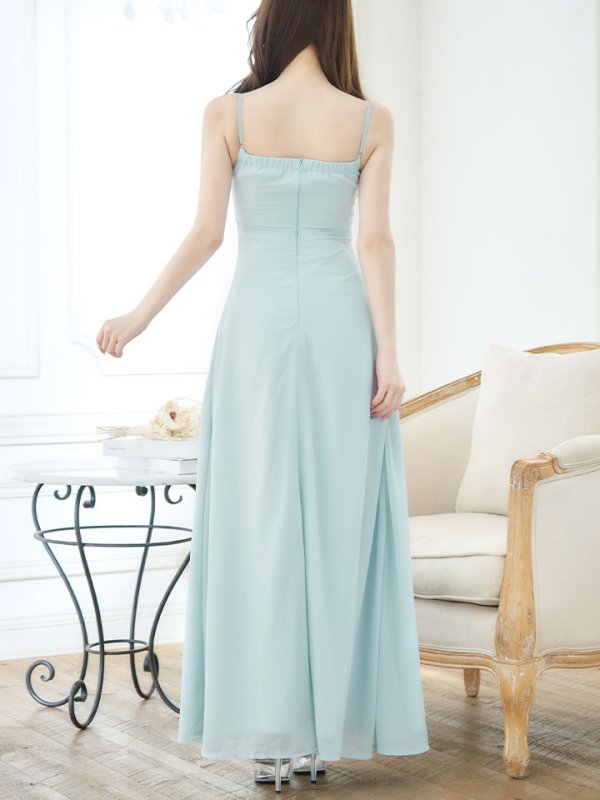 画像12: 新サイズ追加!刺繍シフォンロングドレス/キャミ/谷間見せ/背中見せ/ロングドレス/キャバドレス【XS-XLサイズ/1カラー】[OF03-U] 【YN】dzw