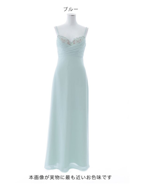 画像13: 新サイズ追加!刺繍シフォンロングドレス/キャミ/谷間見せ/背中見せ/ロングドレス/キャバドレス【XS-XLサイズ/1カラー】[OF03-U] 【YN】dzw