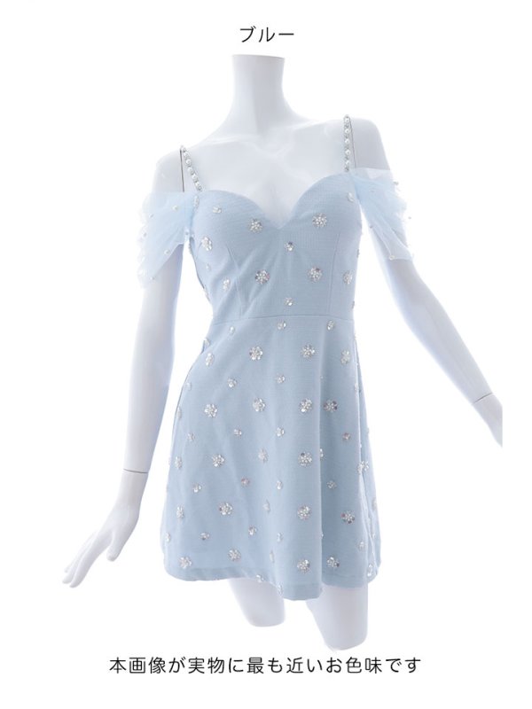 画像25: 【送料無料!】新色登場！オフショルワンピースドレス/パール/スパンコール/谷間見せ/背中見せ/Aライン/ミニドレス /キャバドレス【XS-Lサイズ/3カラー】[OF03-X] 【YN】dzc