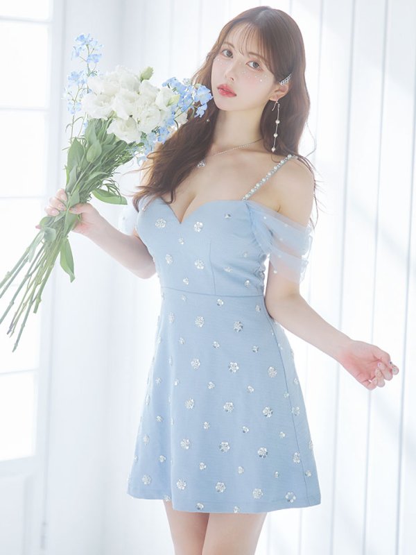 画像18: 【送料無料!】新色登場！オフショルワンピースドレス/パール/スパンコール/谷間見せ/背中見せ/Aライン/ミニドレス /キャバドレス【XS-Lサイズ/3カラー】[OF03-X] 【YN】dzc