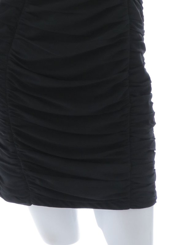 画像16: シフォンギャザードレス/谷間見せ/背中見せ/オフショル/シャーリング/タイト/キャバドレス/ミニドレス【S-Lサイズ/1カラー】[OF03]【YN】dzk