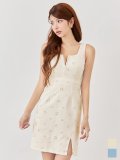 ノースリーブフラワースパンコールミニドレス/キャバドレス【XS-Mサイズ/2カラー】[OF03-U] 【YN】dzc