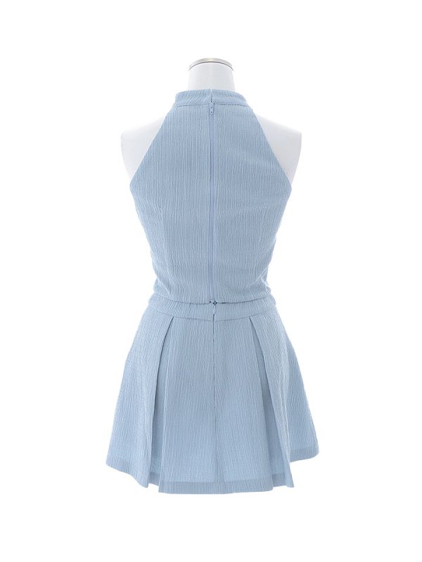 画像23: 【送料無料！】ノースリーブセットアップドレス/ジップアップ/チェーン/ボタン/フレアスカート/谷間見せ/背中隠し/ミニドレス/キャバドレス【XS-Mサイズ/2カラー】[OF03-X] 【YN】dzj