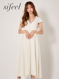 【sifeel/シフィール】シフォンリボンレイヤードワンピースドレス/キャバドレス【S-Lサイズ/1カラー】[OF03] 【YN】dzw