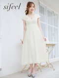 【sifeel/シフィール】シフォンリボンレイヤードワンピースドレス/キャバドレス【S-Lサイズ/1カラー】[OF03] 【YN】dzw