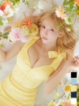 【送料無料！】新色登場！リボンショルダービジューセットアップドレス/キャバドレス【XS-XLサイズ/5カラー】[OF03] 【YN】dzwe