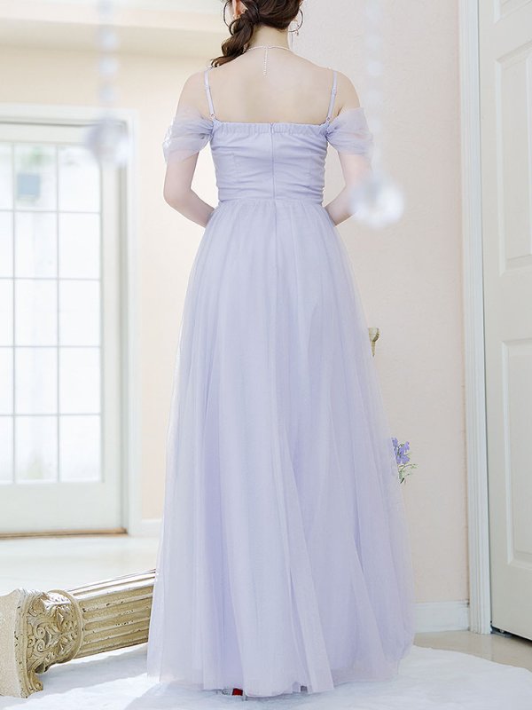 画像7: SALE!レイヤードチュールドレス/ビジュー/肩出し/谷間見せ/背中見せ/プリンセス/ロングドレス/キャバドレス【S-Lサイズ/2カラー】[OF03] 【YN】dzjo