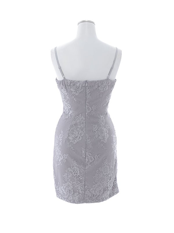 画像19: 刺繍レースドレス/キャミソール/ビジュー/ノースリーブ/シアースリット/透け/谷間見せ/背中見せ/ミニドレス/キャバドレス【XS-Mサイズ/2カラー】[OF03] 【YN】dzj