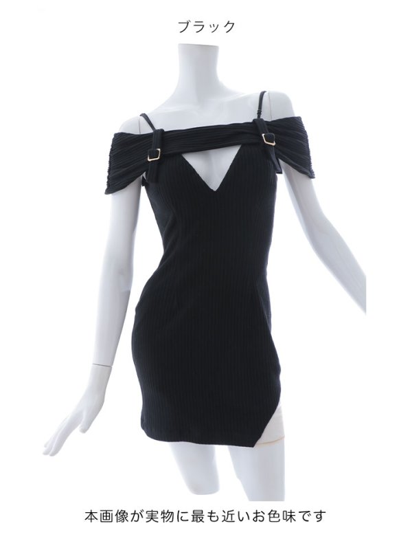 画像12: SALE!リブタイトオフショルダードレス/谷間見せ/背中見せ/ミニドレス/キャバドレス【S-Mサイズ/1カラー】[OF03] 【YN】dzw