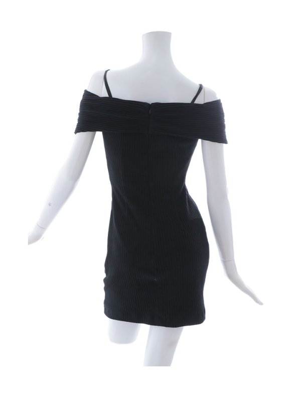 画像13: SALE!リブタイトオフショルダードレス/谷間見せ/背中見せ/ミニドレス/キャバドレス【S-Mサイズ/1カラー】[OF03] 【YN】dzw