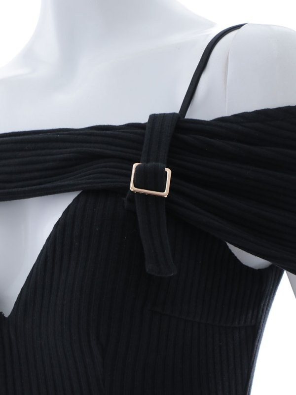 画像14: SALE!リブタイトオフショルダードレス/谷間見せ/背中見せ/ミニドレス/キャバドレス【S-Mサイズ/1カラー】[OF03] 【YN】dzw