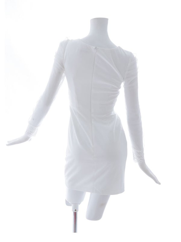 画像20: 【送料無料!】シアースリーブミニドレス/タイト/ウエストレース/ジップ/無地/ミニドレス/キャバドレス【S-XLサイズ/2カラー】[OF03] 【YN】 dzc