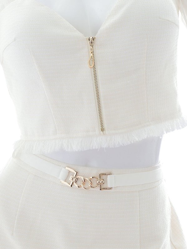 画像22: 送料無料!ツイードセットアップドレス/オープンカット/2ピース/チュール袖/チェーン/谷間見せ/背中隠し/ミニドレス/キャバドレス】【S-XLサイズ/1カラー】[OF03] 【YN】dzw