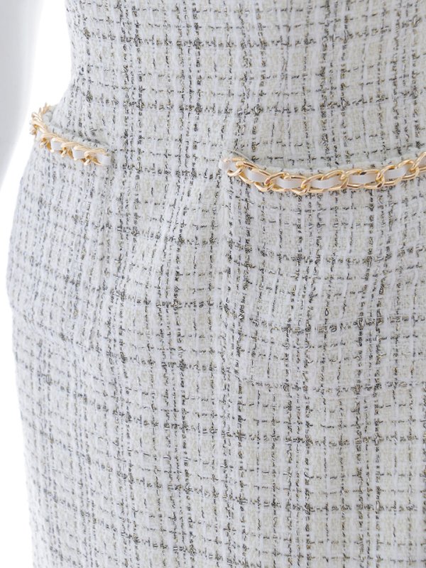 画像17: 【sifeel/シフィール】ツイードマーメイドドレス/ノースリーブ/チェーン/谷間隠し/ミディアムドレス/キャバドレス【S-Lサイズ/1カラー】[OF03] 【YN】dzw