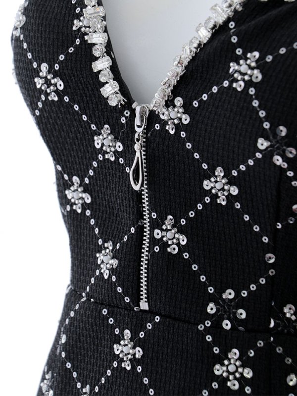 画像14: 【送料無料!】マーメイドキャミソールドレス/ビジュー/ノースリーブ/谷間見せ/背中見せ/ミニドレス/キャバドレス【XS-Lサイズ/2カラー】[OF03] 【YN】dzjv