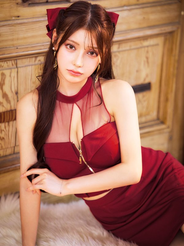 画像11: 【送料無料!】ホルターネックシアードレス/フロントジップ/セットアップ/スリット/谷間見せ/背中見せ/ミニドレス/キャバドレス【XS-Lサイズ/1カラー】[OF03]【YN】dzw