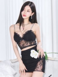 再入荷!ランジェリー風キャミソールセットアップドレス/キャバドレス【XS-Lサイズ/1カラー】[OF03-U] 【YN】dzk