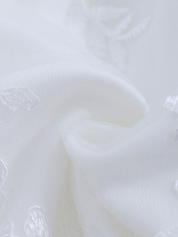 画像21: 【送料無料！】花柄刺繍レースドレス/ジップアップ/ビジュー/パール/チュール袖/谷間見せ/背中隠し/ロングドレス/キャバドレス【S-Lサイズ/2カラー】[OF03] 【YN】dzj