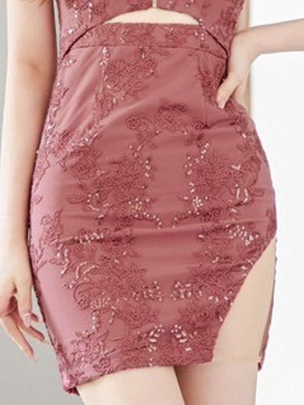 画像8: 【送料無料!】ウエストカットミニドレス/チェーン/谷間見せ/背中隠し/ミニドレス/キャバドレス【YN】【XS-XLサイズ/4カラー】[OF03] 【YN】dzwg