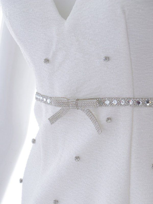 画像15: 【送料無料！】 ファーオフショルビジュードレス/リボン/キャミ/谷間見せ/背中見せ/タイト/ミニドレス/キャバドレス【XS-Lサイズ/1カラー】[OF03] 【YN】dzw【一部予約商品/2月中旬発送予定】