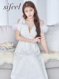 【送料無料!】【sifeel/シフィール】ファーリボンビジュードレス/キャバドレス【XS-Lサイズ/1カラー】[OF03] 【YN】dzw