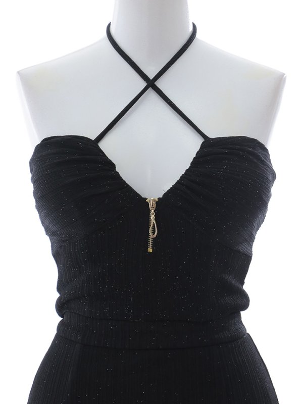 画像17: 【送料無料！】セットアップラメドレス/ホルターネック/スリット/タイト/キャミ/谷間見せ/ミニドレス/ キャバドレス【XS-Mサイズ/1カラー】[OF03] 【YN】dzcv【一部予約商品/12月下旬発送予定】