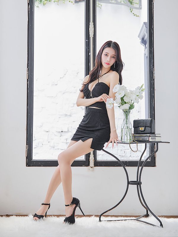 画像11: 【送料無料！】セットアップラメドレス/ホルターネック/スリット/タイト/キャミ/谷間見せ/ミニドレス/ キャバドレス【XS-Mサイズ/1カラー】[OF03] 【YN】dzcv【一部予約商品/12月下旬発送予定】