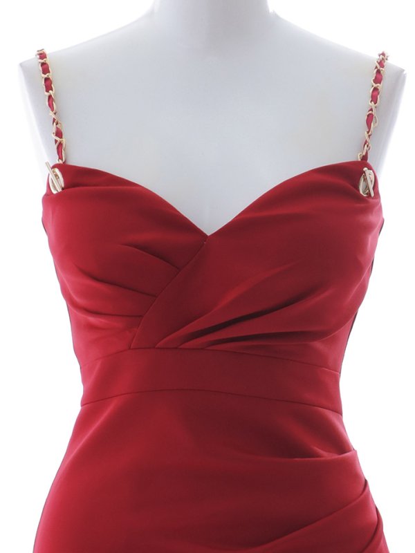 画像31: 【送料無料！】キャミソールドレス/チェーン/タック/ノースリーブ/谷間見せ/背中隠し/ミニドレス/キャバドレス【XS-Mサイズ/3カラー】[OF03] 【YN】dzy