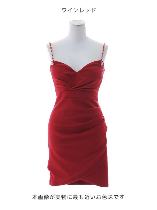 画像24: 【送料無料！】キャミソールドレス/チェーン/タック/ノースリーブ/谷間見せ/背中隠し/ミニドレス/キャバドレス【XS-Mサイズ/3カラー】[OF03] 【YN】dzy