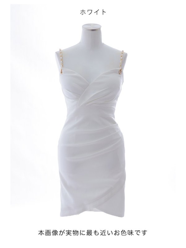 画像23: 【送料無料！】キャミソールドレス/チェーン/タック/ノースリーブ/谷間見せ/背中隠し/ミニドレス/キャバドレス【XS-Mサイズ/3カラー】[OF03] 【YN】dzy